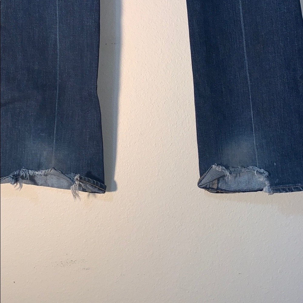 PAIGE Dark Wash Flared Wide Leg Jeans - Picture 5 of 8